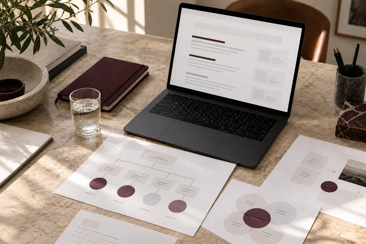 SEO-Analyse mit Suchergebnissen und Seitenstruktur